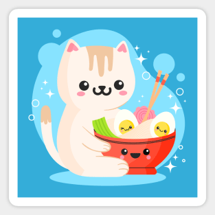 Kawaii Kitty Noodles Magnet